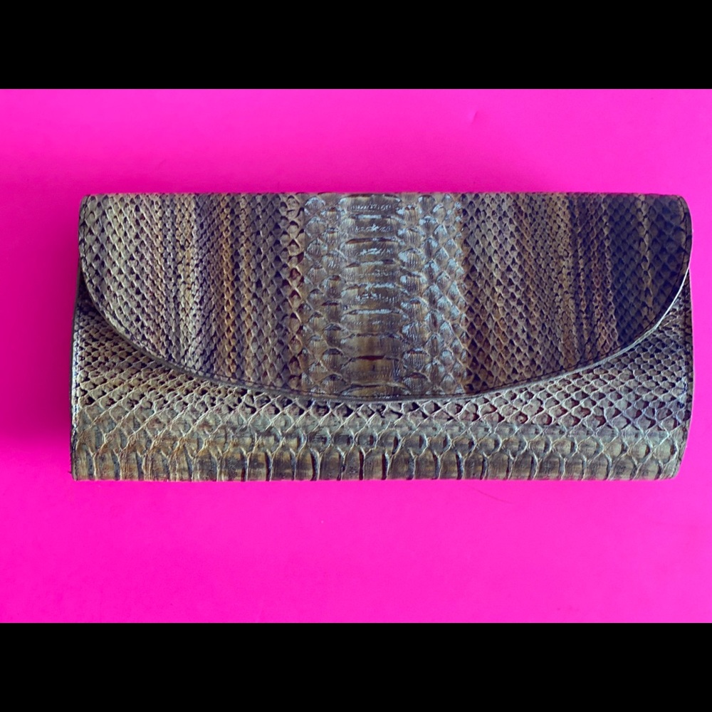 Vintage Python skin clutch. Used once.
